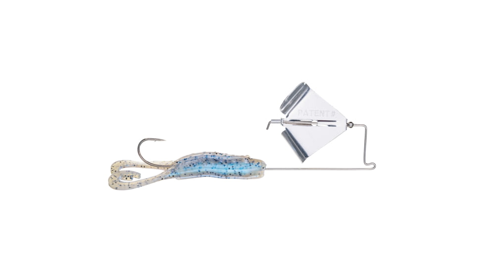 Strike King KVD Toad Buzz Fishing Lure, Buzzbait, Blue Glimmer w/ Black Flake, 3/8oz, KVDTBZ38-45, KVDTBZ38-45
