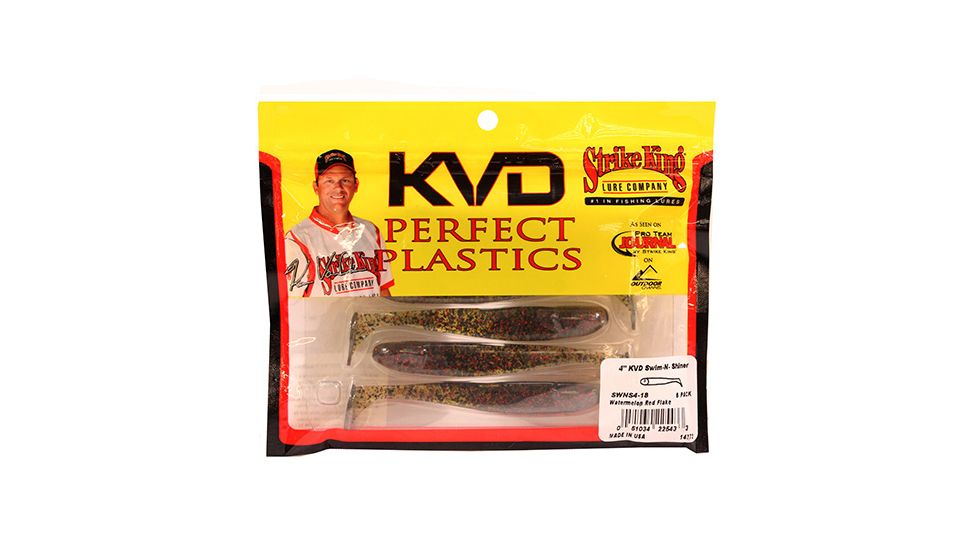 Strike King KVD Swim-N-Shiner 4,Watermelon Red Flk SWNS4-18