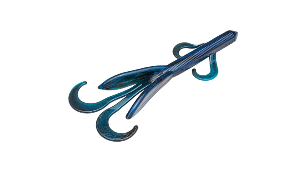 Strike King KVD Perfect Plastics Magnum Game Hawg, Soft Plastic Creature Fishing Lure, Black Blue Swirl, 5 1/4in, 6-Pack, GH5.25-808, GH5.25-808