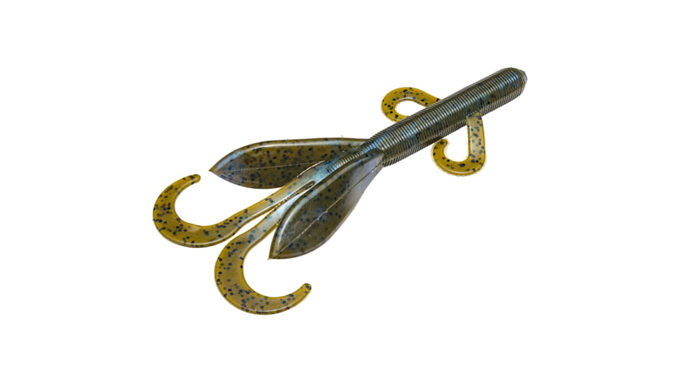 Strike King KVD Perfect Plastics Magnum Game Hawg, Soft Plastic Creature Fishing Lure, Blue Craw, 5 1/4in, 6-Pack, GH5.25-108, GH5.25-108