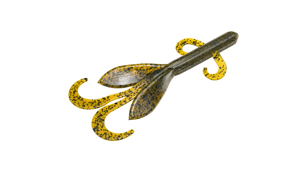 Strike King KVD Perfect Plastics Magnum Game Hawg, Soft Plastic Creature Fishing Lure, Green Pumpkin, 5 1/4in, 6-Pack, GH5.25-46, GH5.25-46