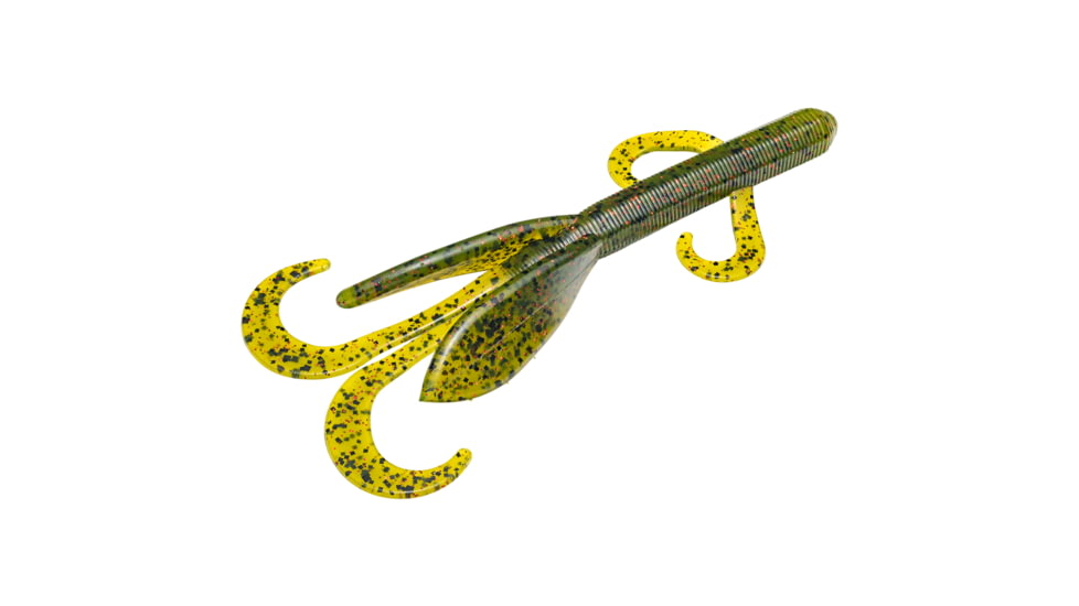 Strike King KVD Perfect Plastics Magnum Game Hawg, Soft Plastic Creature Fishing Lure, Watermelon Seed w/ Red Flake, 5 1/4in, 6-Pack, GH5.25-18, GH5.25-18