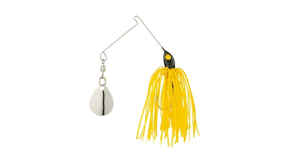 Strike King Micro-King Spinnerbait, Black Head/Yellow Skirt/Silver Blade, 1/16oz, 1 Pack, MC-4