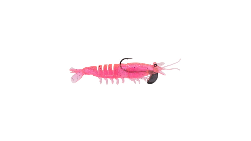 Strike King Pre-Rigged Tidal Shrimp 1/4oz, Flamingo, 4.25in, PRSSW425-346
