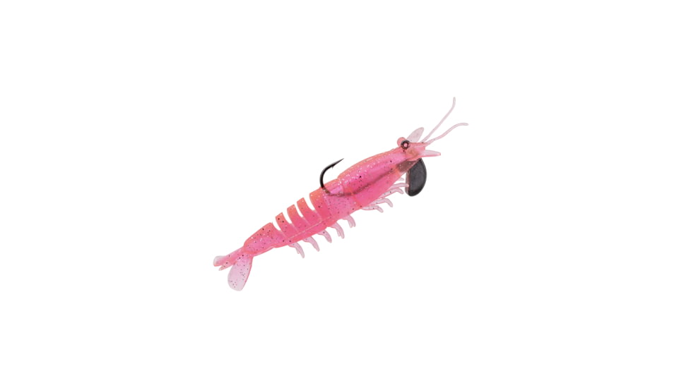 Strike King Pre-Rigged Tidal Shrimp 1/4oz, Flamingo, 4.25in, PRSSW425-346