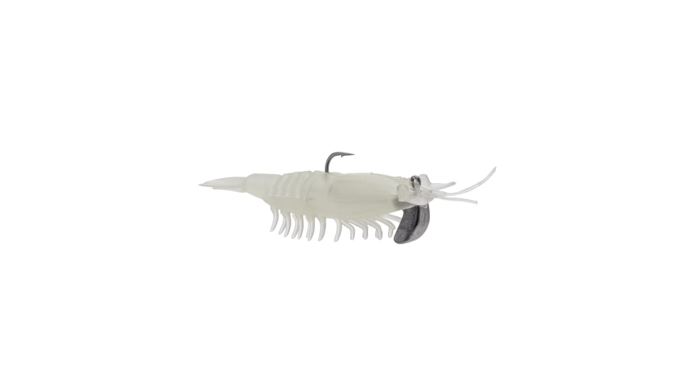 Strike King Pre-Rigged Tidal Shrimp 1/4oz, Nite Glow, 2.75in, PRSSW275-694