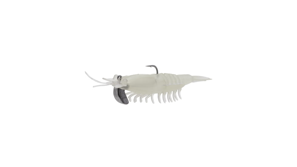 Strike King Pre-Rigged Tidal Shrimp 1/4oz, Nite Glow, 2.75in, PRSSW275-694