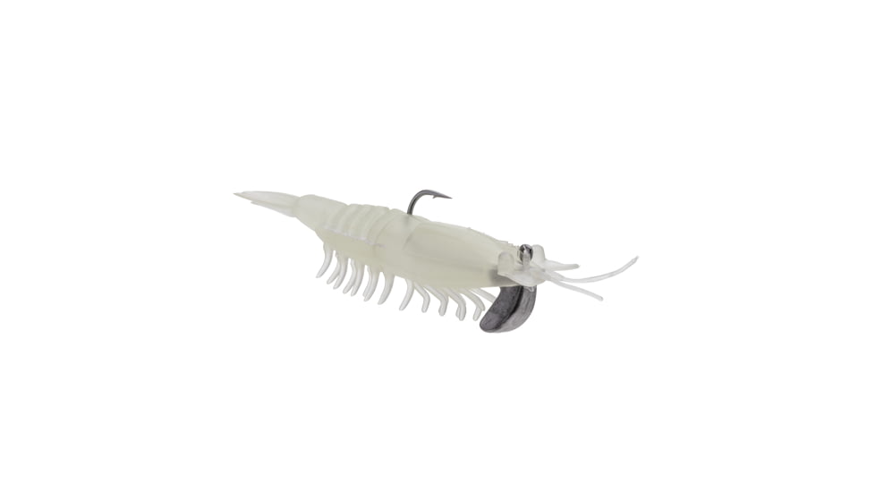 Strike King Pre-Rigged Tidal Shrimp 1/4oz, Nite Glow, 2.75in, PRSSW275-694