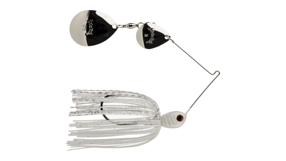 Strike King Premier Pro-Model Fishing Lure, Spinnerbait, White, 3/8oz, PP38CC-204S, PP38CC-204S