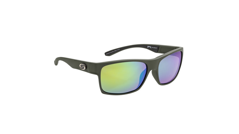 Strike King Pro Catawba Sunglasses, Matte OD Green Frame, Revo Green Mirror, Amber Lens, SG-SKP457