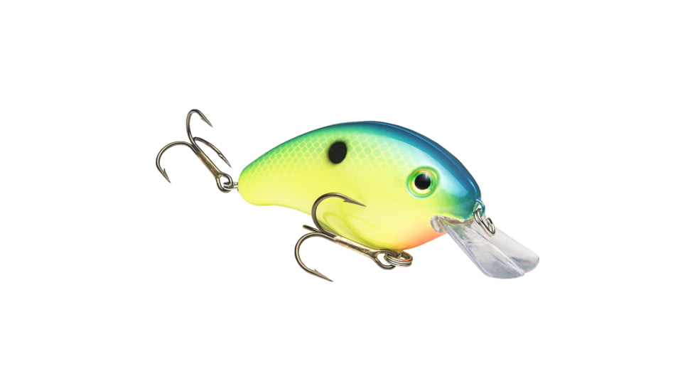 Strike King Pro Model Series 4S Fishing Lure, Shallow Diving Crankbait, Blue Chartreuse, 9/16oz, HC4S-503, HC4S-503