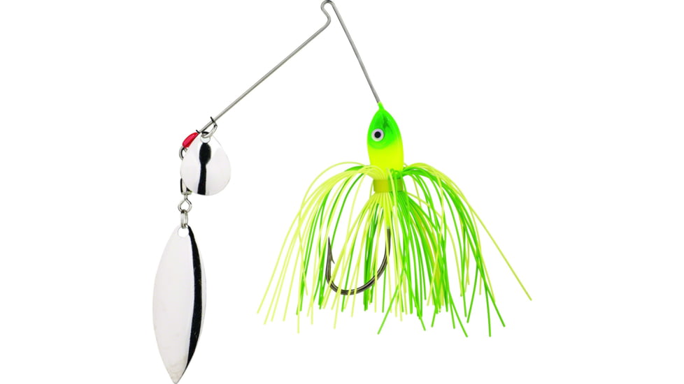 Strike King Promo Spinnerbait, Chartreuse &amp; Lime, 3/8oz, 1 Pack, MAPRO38CW-93