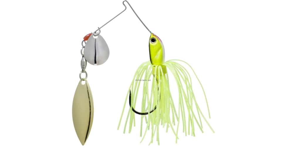 Strike King Promo Spinnerbait Colorado/Willow, Chartreuse, 1/8 oz, 1 Pack, MAPRO18CW-1