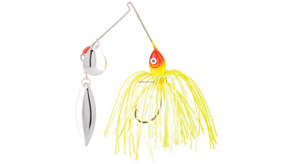 Strike King Promo Spinnerbait Colorado/Willow, Chartreuse/White, 1/8 oz, 1 Pack, MAPRO18CW-3