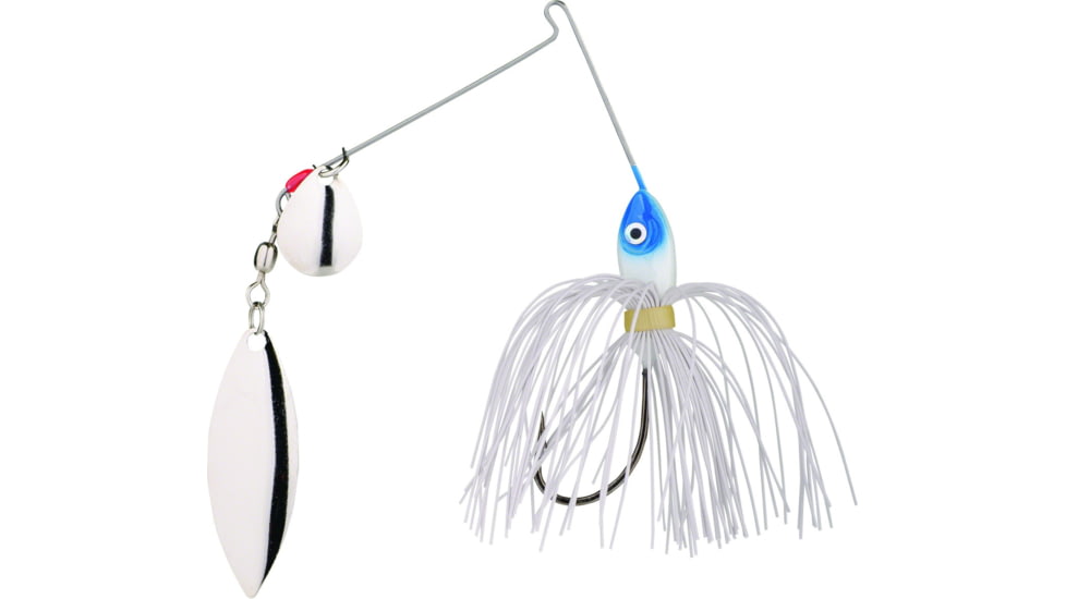 Strike King Promo Spinnerbait, White, 3/8oz, 1 Pack, MAPRO38CW-12