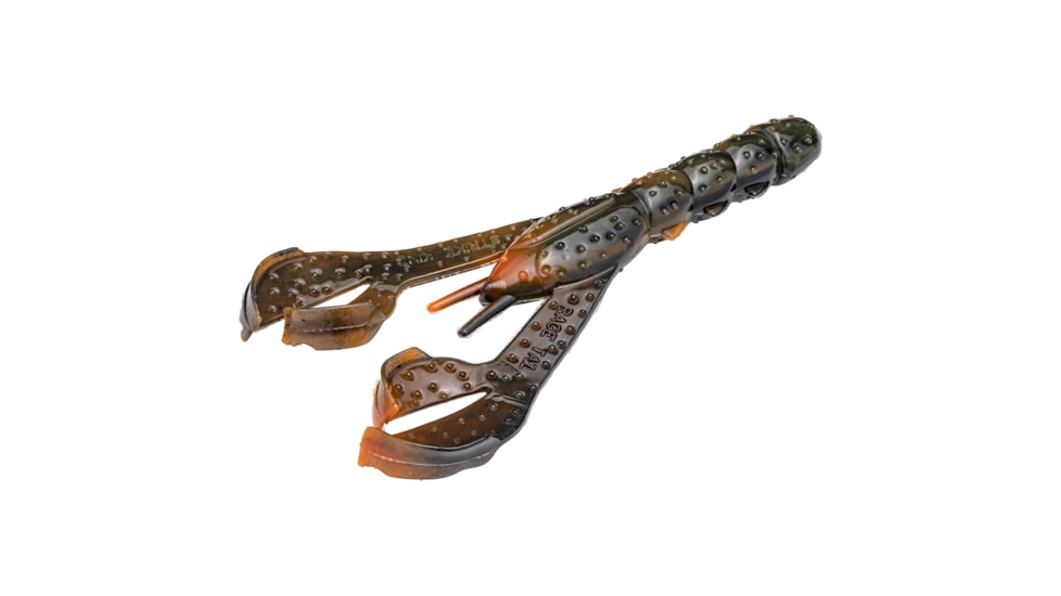 Strike King Rage Denny Brauer Craw Fishing Lure, Soft Plastic Craw, Crawdaddy, 4in, 7-Pack, RGDBC-466, RGDBC-466