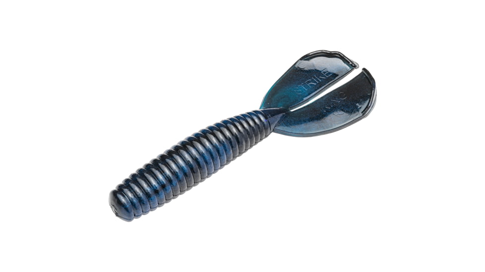 Strike King Rage Magnum Menace Fishing Lure, Soft Plastic Grub, Black Blue Swirl, 4in, 7-Pack, RGMAGM-808, RGMAGM-808