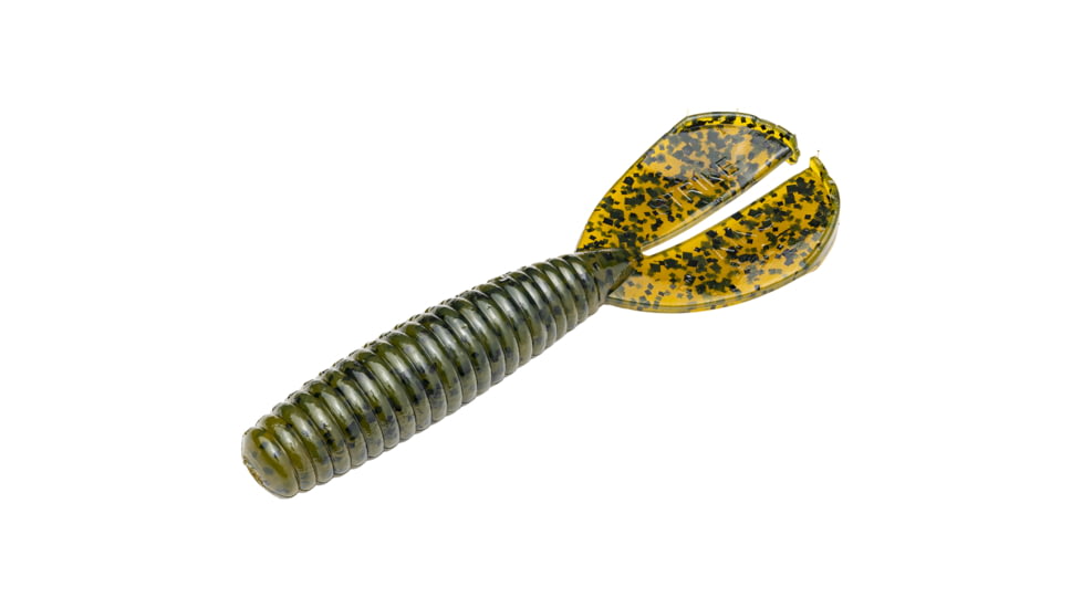 Strike King Rage Magnum Menace Fishing Lure, Soft Plastic Grub, Green Pumpkin, 4in, 7-Pack, RGMAGM-46, RGMAGM-46