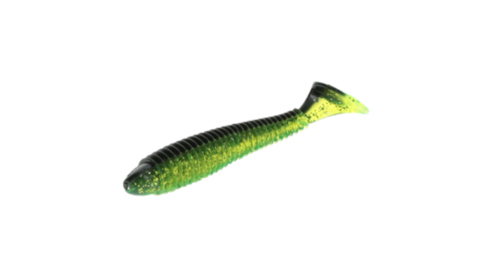 Strike King Rage Swimmer Saltwater Fishing Lure, Soft Plastic Swimbait, Atomic Minnow, 3 3/4in, 7-Pack, RGSWSW334-647, RGSWSW334-647