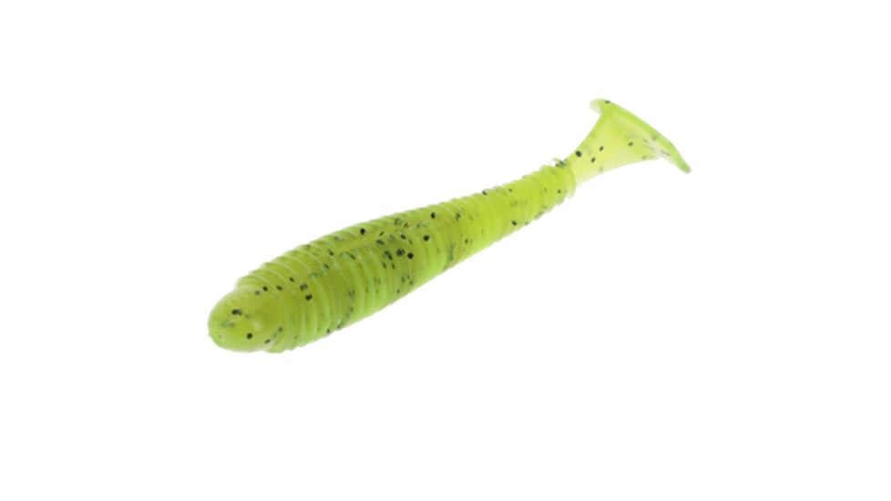 Strike King Rage Swimmer Saltwater, Soft Plastic Paddletail Minnow, Ribbed Body, High Tail, 3 1/4in, 8-Pack, Pepper Magic, RGSWSW325-723