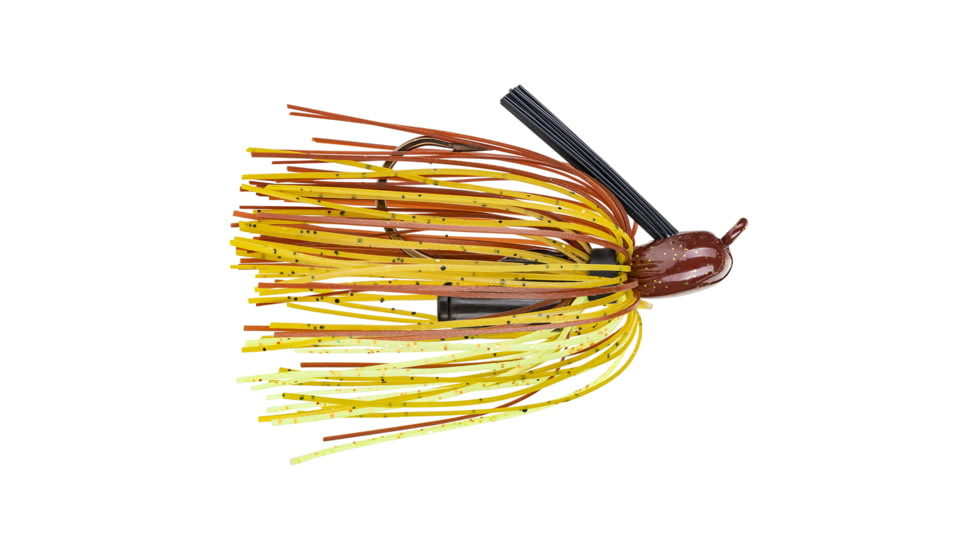 Strike King Pro-Model Jig Fishing Lure, Casting Jig, Green Crawfish, 3/8oz, PMJ38-13, PMJ38-13
