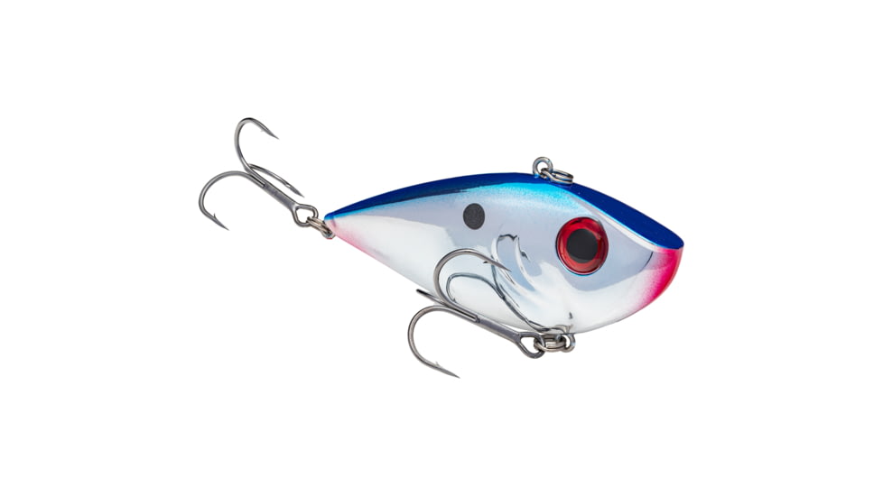 Strike King Red Eyed Shad Tungsten 2-Tap, Lipless Crankbait Fishing Lure, Chrome Blue, 3/4oz, REYESDTT12-409, REYESDTT34-409