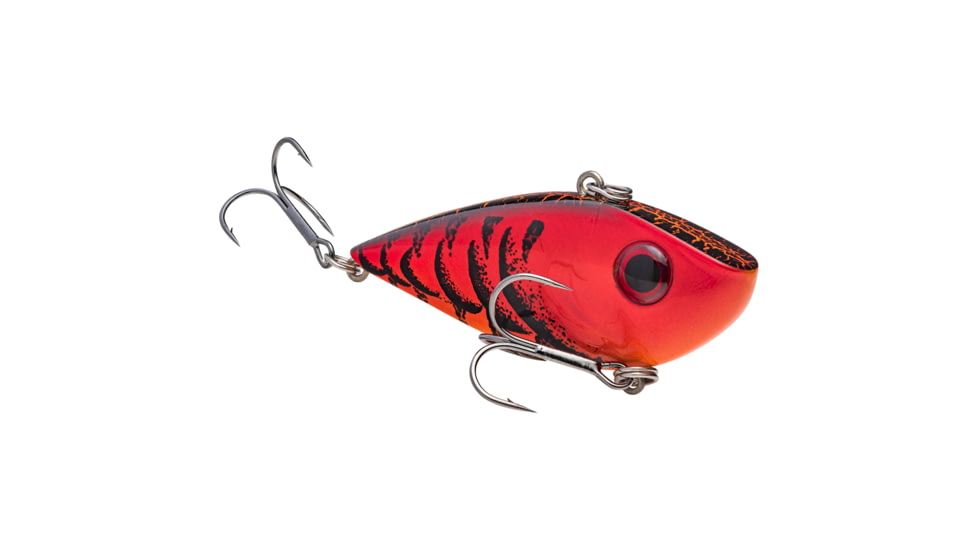 Strike King Red Eyed Shad Tungsten 2-Tap, Lipless Crankbait Fishing Lure, Delta Red, 3/4oz, REYESDTT34-450, REYESDTT34-450