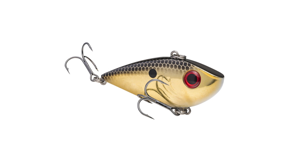 Strike King Red Eyed Shad Tungsten 2-Tap, Lipless Crankbait Fishing Lure, Gold Black Back, 3/4oz, REYESDTT34-406, REYESDTT34-406