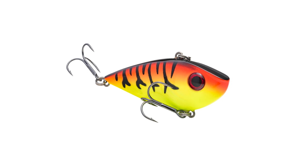 Strike King Red Eyed Shad Tungsten 2-Tap, Lipless Crankbait Fishing Lure, Green Tomato, 3/4oz, REYESDTT34-430, REYESDTT34-430