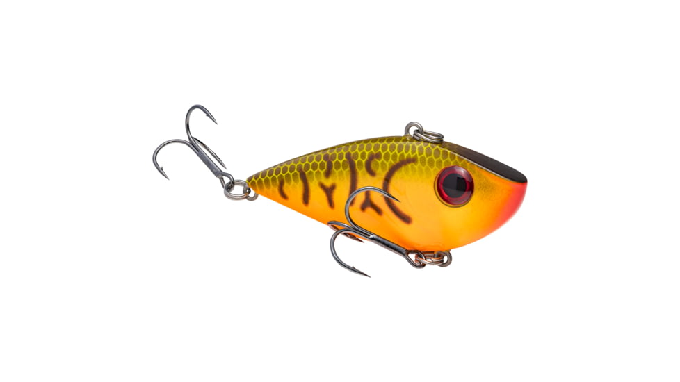 Strike King Red Eyed Shad Tungsten 2-Tap, Lipless Crankbait Fishing Lure, Brown Orange Belly Craw, 3/4oz, REYESDTT34-564, REYESDTT34-564