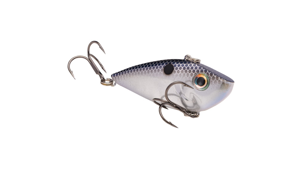 Strike King Red Eyed Shad Tungsten 2-Tap, Lipless Crankbait Fishing Lure, Smokey Chrome Blue, 3/4oz, REYESDTT12-401, REYESDTT34-401