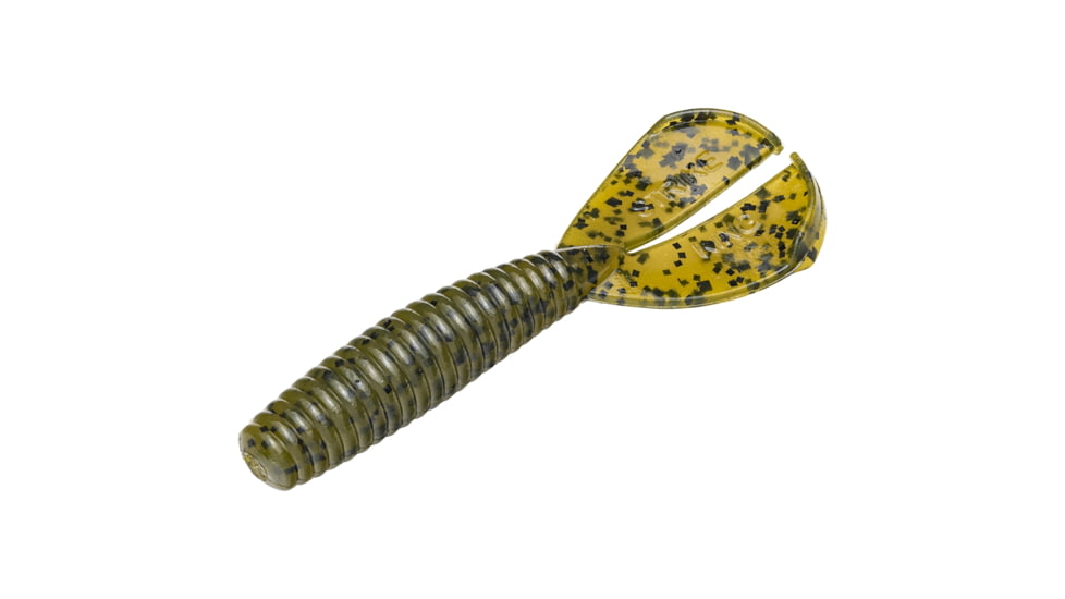 Strike King Rage Baby Menace Fishing Lure, Soft Plastic Grub, Green Pumpkin, 3in, 9-Pack, RGBM-46, RGBM-46