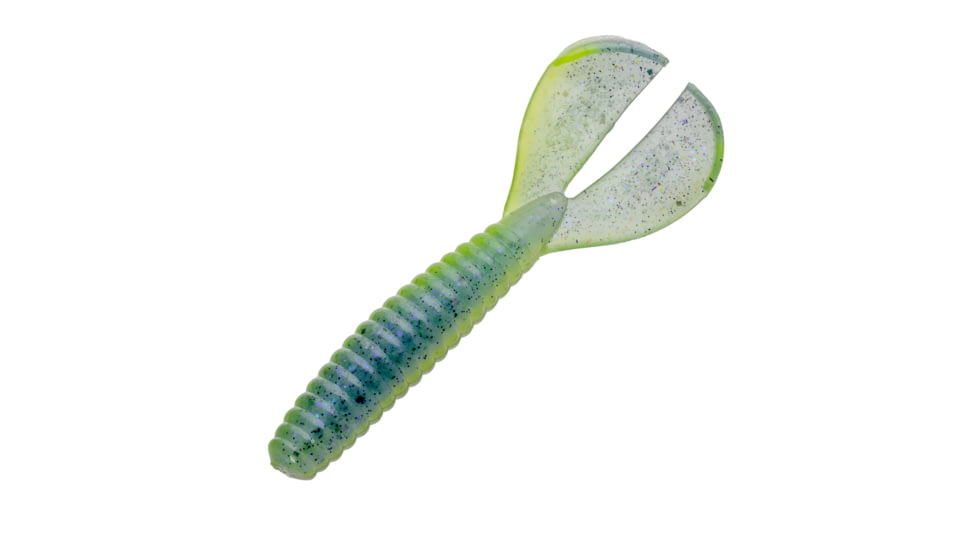 Strike King Rage Baby Menace Fishing Lure, Soft Plastic Double Tail Grub, Crazy Tail, 3in, 9-Pack, Sexy Shad 2.0, RGBM-591