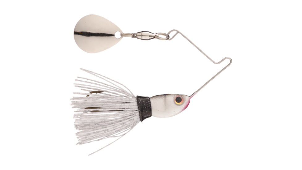 Strike King Rocket Shad Spinnerbait Fishing Lure, White, 1/4oz, RS14-12, RS14-12