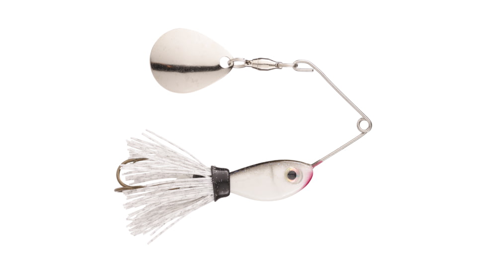 Strike King Rocket Shad Spinnerbait Fishing Lure, White, 3/8oz, RS38-12, RS38-12