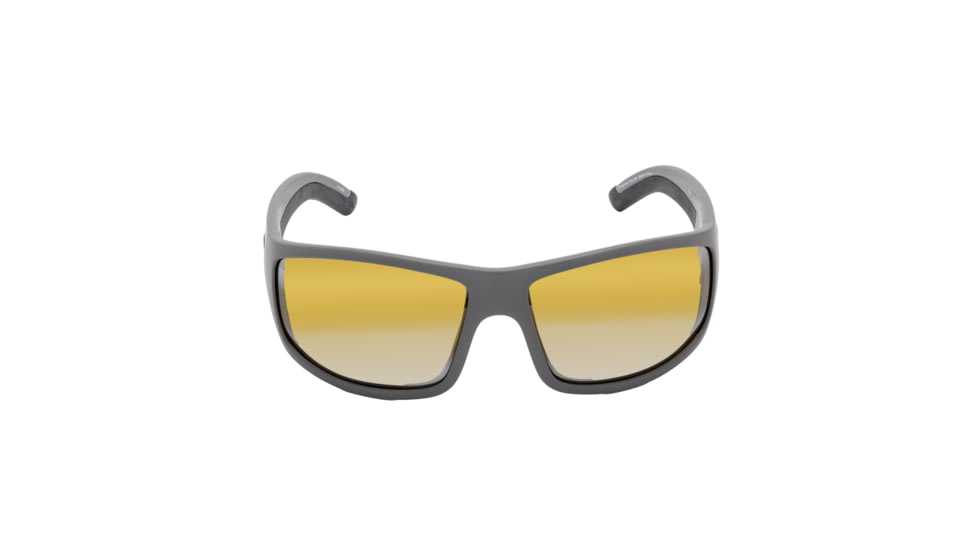 Strike King S11 Optics Sunglasses, Bi-Gradient Yellow Spotlight Lens, Caddo Matte Grey, SG-S1179