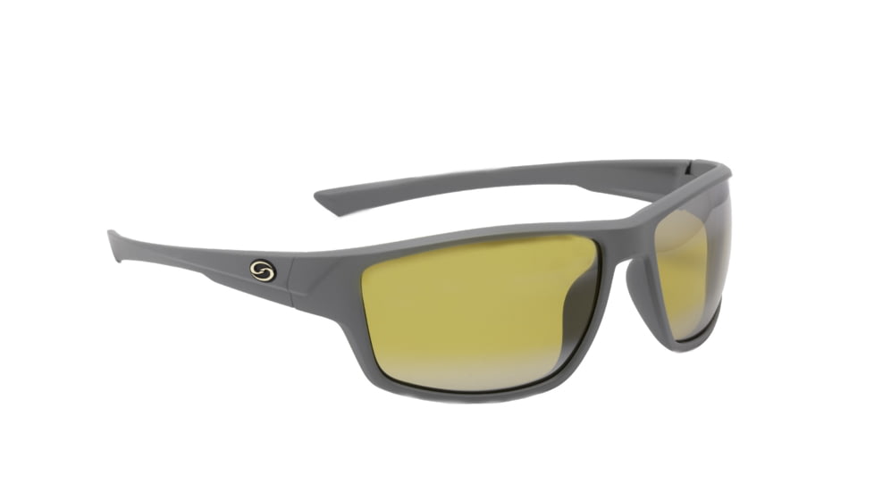 Strike King S11 Optics Sunglasses, Bi-Gradient Yellow Spotlight Lens, Eutaw Matte Grey, SG-S1135