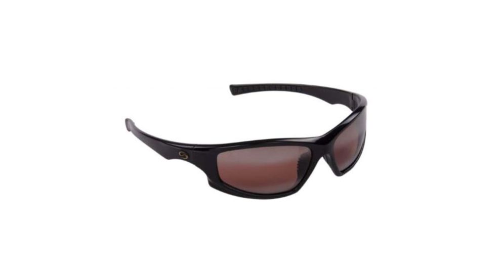 Strike King S11 Optics Polarized Atlantic Sunglasses, Shiny Black DAB/Amber 220581