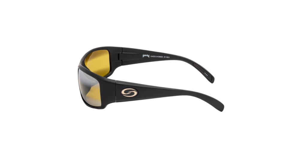 Strike King S11 Optics Sunglasses, Bi-Gradient Yellow Spotlight Lens, Okeechobee Matte Black, SG-S11601
