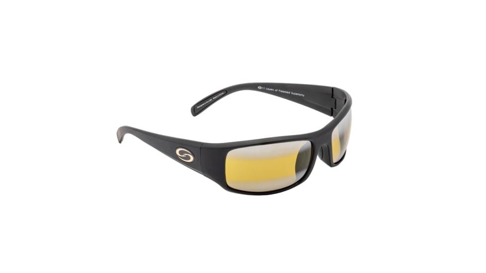 Strike King S11 Optics Sunglasses, Bi-Gradient Yellow Spotlight Lens, Okeechobee Matte Black, SG-S11601