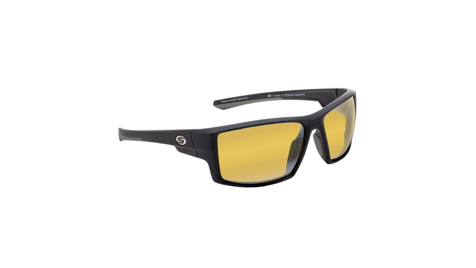 Strike King S11 Optics Sunglasses, Bi-Gradient Yellow Spotlight Lens, Pickwick Matte Black, SG-S1198