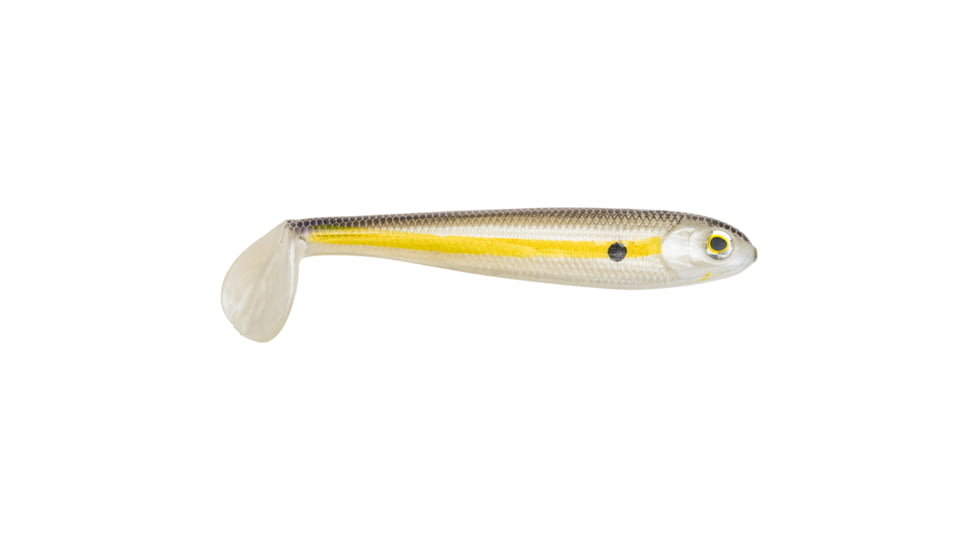 Strike King Shadalicious Fishing Lure, Soft Plastic Swimbait, Chartreuse Shad, 5 1/2in, 5-Pack, SHDLC5.5-598, SHDLC5.5-598