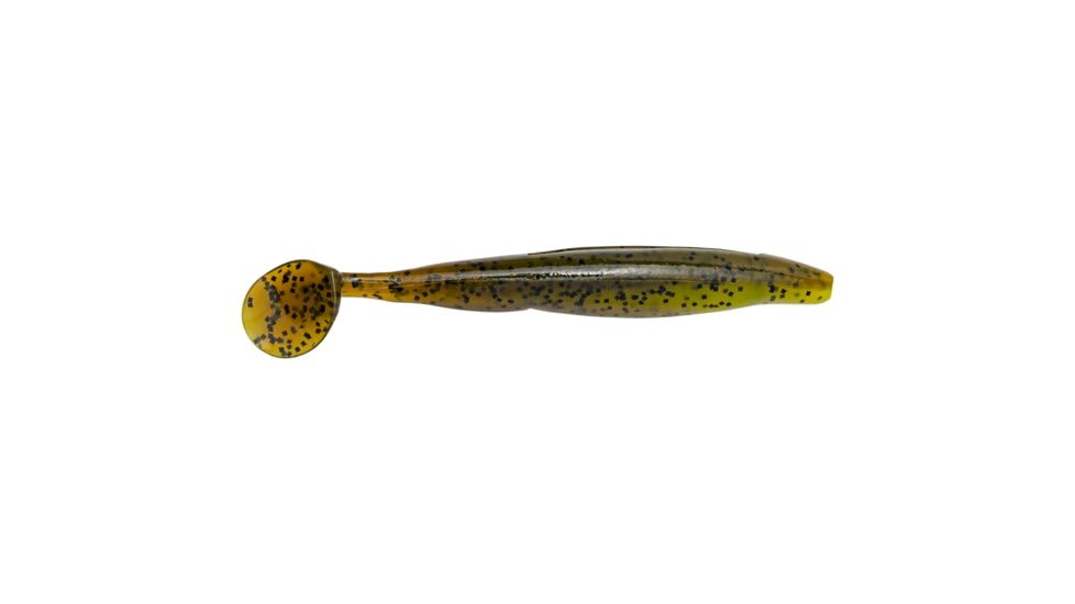 Strike King Swimn Caffeine Shad, Green Pumpkin Chartreuse Belly, 4in, SCSD4-94