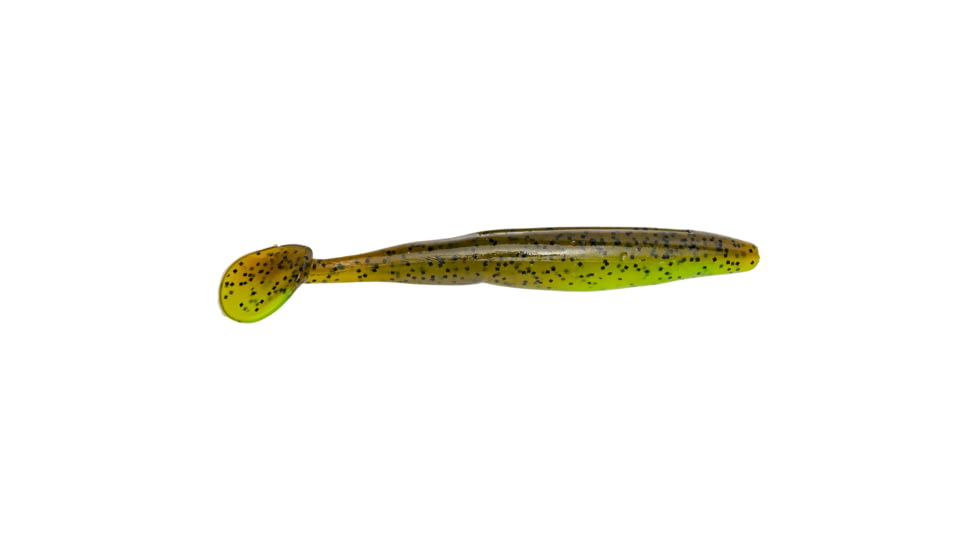 Strike King Swimn Caffeine Shad, Green Pumpkin Chartreuse Belly, 5in, SCSD5-94