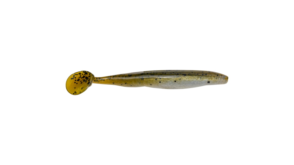 Strike King KVD Swim’n Caffeine Shad Fishing Lure, Soft Plastic Swimbait Fishing Lure, Green Pumpkin Pearl Belly, 4in, 7-Pack, ??SCSD4-47, SCSD4-47