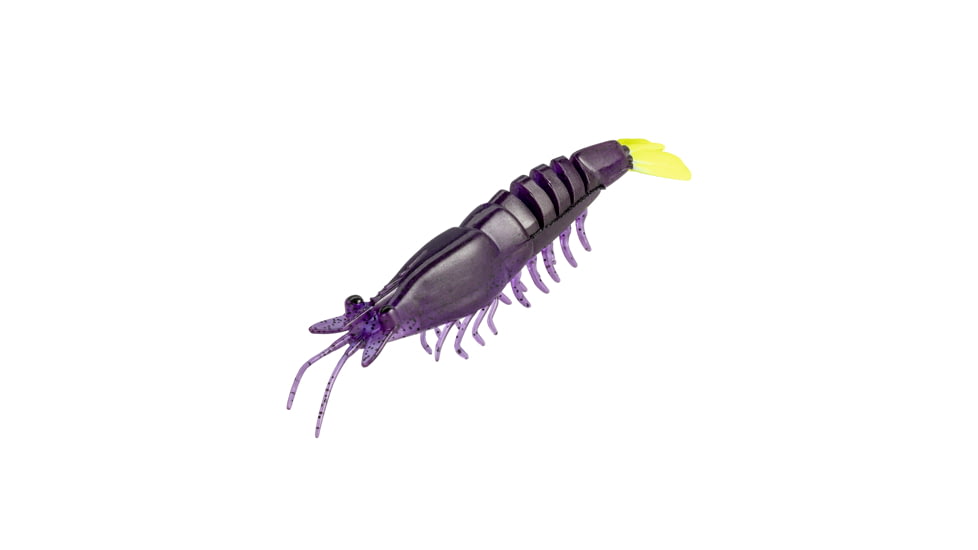 Strike King Tidal Shrimp Swimbait, Purple Firetiger, 4.25in, TSB425-516