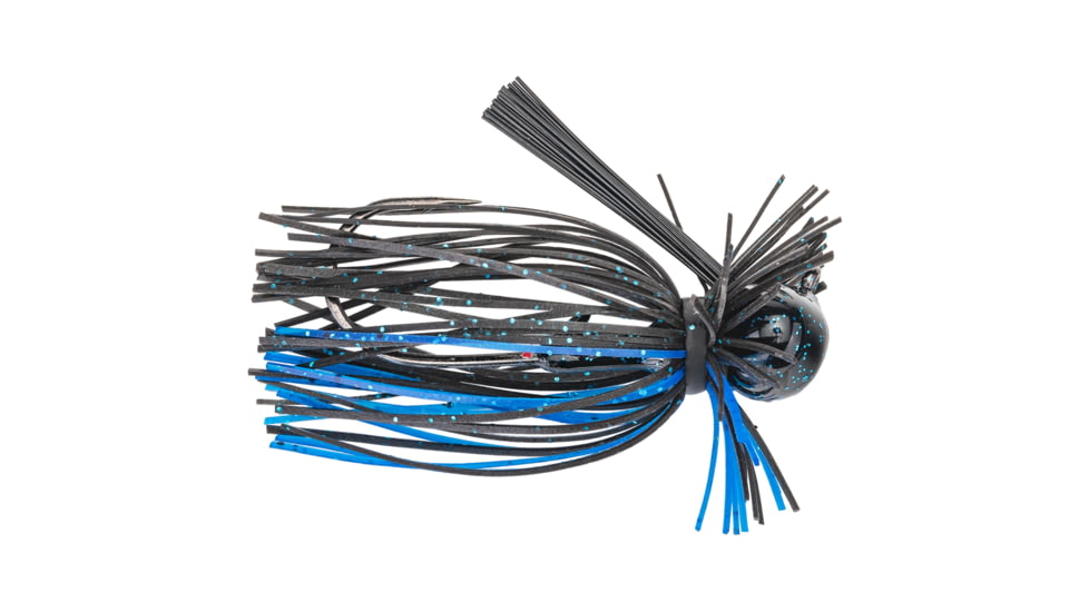 Strike King Tour Grade Football Finesse Jig, Football Jig Fishing Lure, Black and Blue, 3/8oz, TGFFJ38-2, TGFFJ38-2