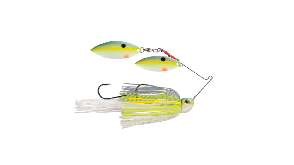 Strike King Tour Grade Painted Blade Spinnerbait, Bass Fishing Lure, Chartreuse Sexy Shad, 1/2oz, TGSB12WW-538P, TGSB12WW-538P