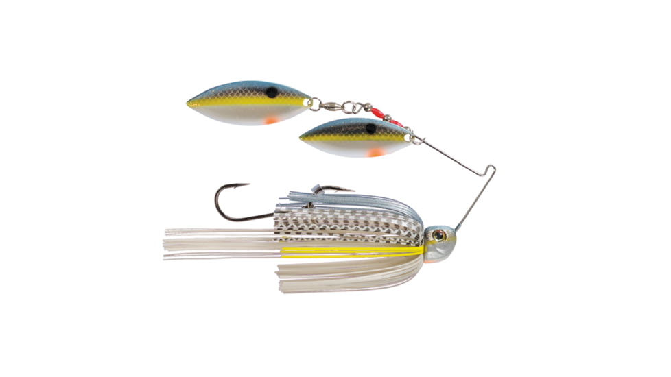 Strike King Tour Grade Painted Blade Spinnerbait, Bass Fishing Lure, Chrome Sexy Shad, 1/2oz, TGSB12WW-514P, TGSB12WW-514P