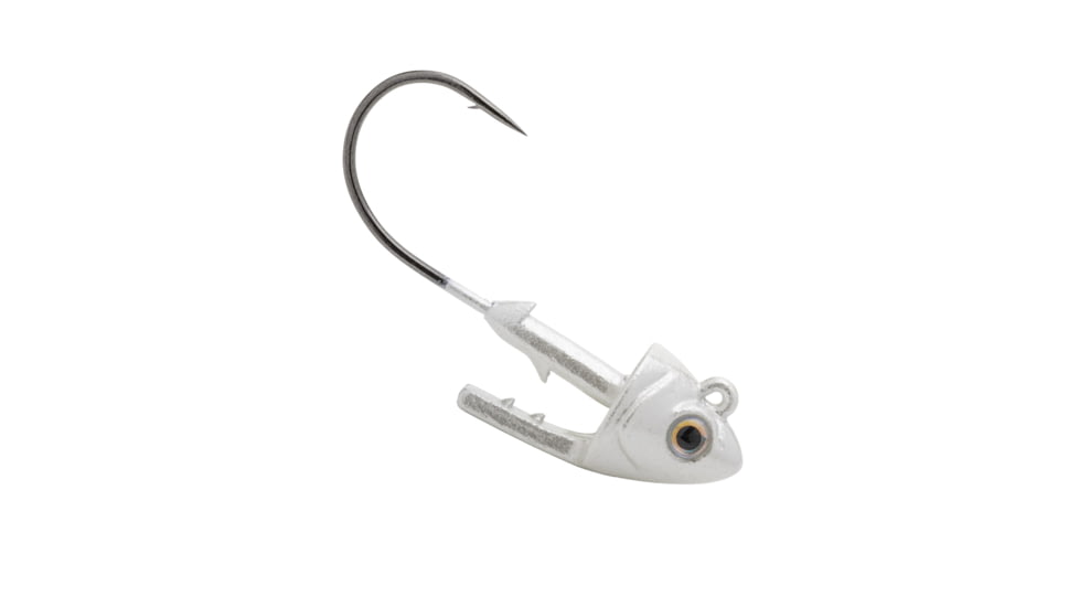 Strike King Tour Grade Rage Swimmin’ Head Fishing Lure, Precision Weighted Swimbait Jighead, 4/0 Medium Wire Hook, 3/4oz, Pearl White, TGRGSH34-84
